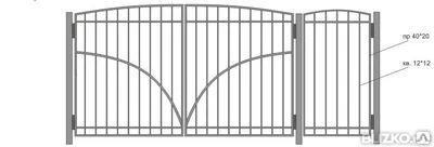 Фото Ворота из профильной трубы 3 х 2 м. Без калитки.