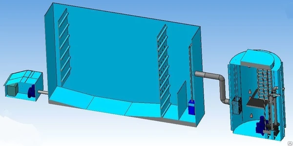 Фото Линия канализационных стоков с коррекцией Ph и напорной КНС