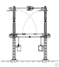 Фото Разъединитель горизонтально-поворотного типа РГ-330, 500 (УХЛ1)