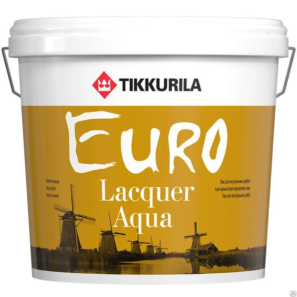 Фото Лак акрилатный EURO LACQUER AQUA матовый 2,7 л Tikkurila