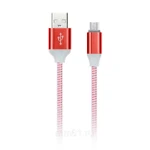 фото Кабель Smartbuy USB - micro USB, с индикацией заряда, 1 м, с металлический наконечник красный (iK-12ss red)