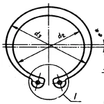 фото Кольцо стопорное наружное D 35 ГОСТ 13942-86