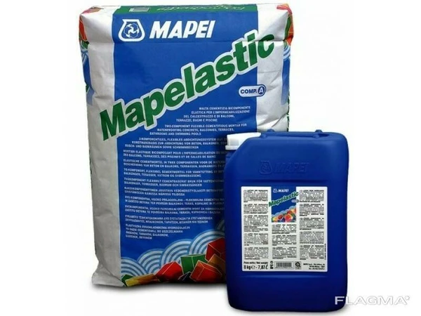 Фото Двухкомпонентная гидроизоляция Мапей MAPEI Mapelastic, 32 кг