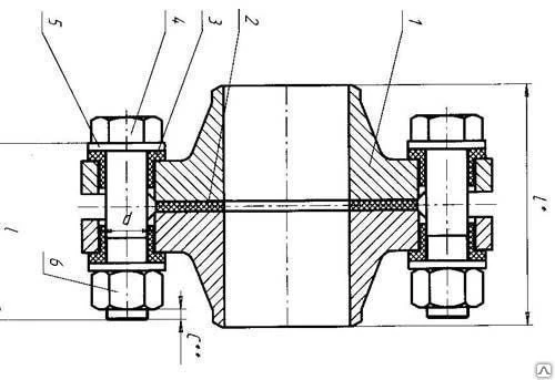 Фото Изолирующее фланцевое соединение (ИФС) Ду 300 Ру 100 ГОСТ 25660-83