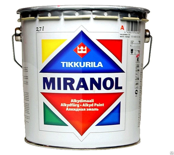 Фото Тиккурила Tikkurila Эмаль тиксотропная MIRANOL А 2,7л