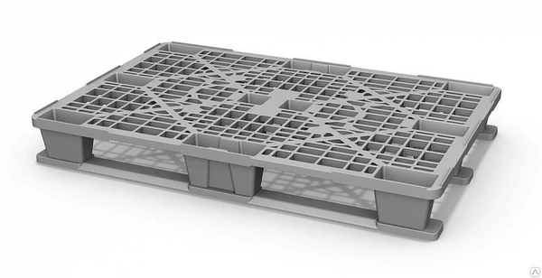 Фото Поддон  перфорированный 1200х800 (02.102.91.С71.Q) на трёх полозьях серый