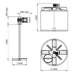 Фото №2 Емкость T 2000 литров с лопастной мешалкой