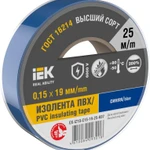 фото Изолента 0.15х19мм (рул.25м) син. IEK EX-IZ10-C15-19-25-K07