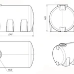 Фото №3 Емкость Н 3000 литров цилиндрическая горизонтальная в обрешетке