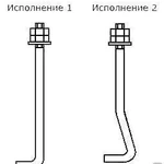 фото Анкерный фундаментный изогнутый болт 1.1 М-12 300