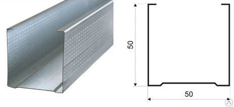 Фото Профиль для гипсокартона ГКЛ стоечный ПC 50x50