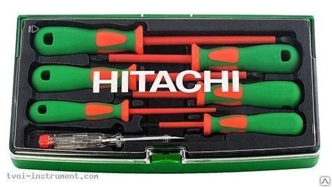 Фото Набор отверток HITACHI изолированных 7 предметов