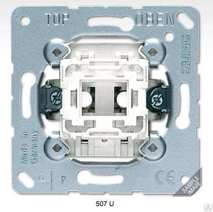 Фото 507U JUNG выключатель 10AX 250V одноклавишный перекрестный