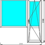 фото Балконный блок с одной поворотно-откидной створкой