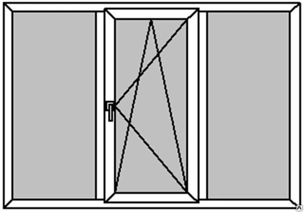 Фото Окно ПВХ     GoodWin с трехстворчатое фурнитура     ROTEX