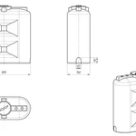 Фото №2 Емкость SL 2000 литров вертикальная прямоугольная
