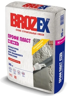 Фото Штукатурка гипсовая Профи Пласт GPM 51 Brozex, 30 кг