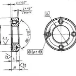 фото Гайка круглая с отверстиями на торце «под ключ» ГОСТ 6393-73