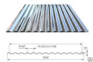 Фото Профнастил оцинкованный Н60х0,7