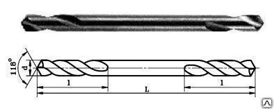 Фото Сверло двуст. 0266 А1 диам. 4,20 Р6М5