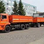 фото Автопоезд самосвальный 25 т сзап-3517 на базе камаз-65115 с пологами