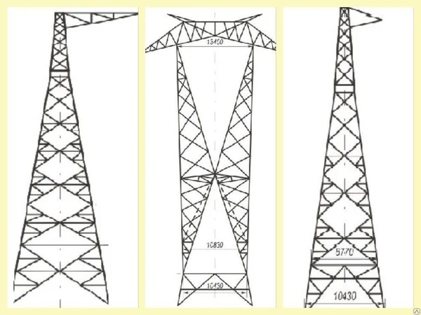 Фото Промежуточная металлическая опора П220-3+5