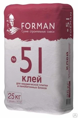 Фото Клей для плитки полимерный Forman 51 25 кг.