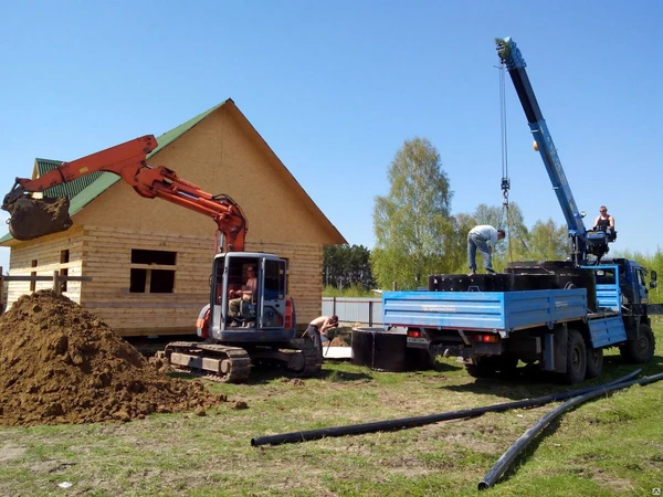 Фото Устройство септиков, выгребных ям под ключ за 1 день!