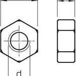 Фото №2 Гайка M10 DIN 934 M10 G (уп.100шт) OBO 3400107