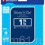 фото Внешний жесткий диск Verbatim 2.5 HDD 1 TB USB 3.0 Store'n'Go Black New(53194)