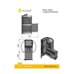 Фото №2 Печь для бани Везувий Скиф 22 с закрытой каменкой ДТ-4 (выносная топка, чугунная дверца)