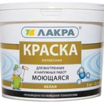 фото Краска латексная моющаяся белая матовая ЛАКРА 3 кг