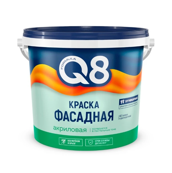 Фото Краска вд фасад  1,4кг ВД-АК белоснежная FORMULA Q8 (8/336) П