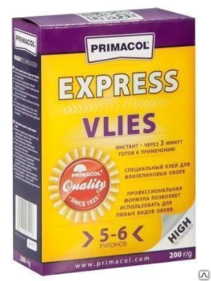 Фото Клей для флизелиновых обоев PRIMACOL EXPRESS ФЛИЗ (Vlies) 200 гр