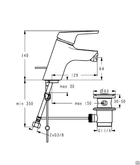 Фото Смеситель для биде Ideal Standard Cerasprint B9565AA