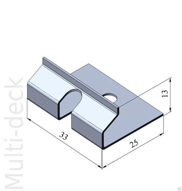 Фото Металлическая клипса-М (Multi Plast Pro 27х150х3000) стартовая