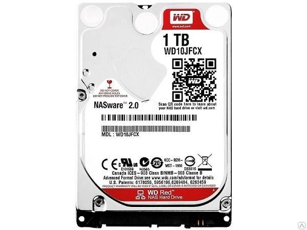 Фото Жесткий диск 2.5" 1Tb WesternDigital WD Red WD10JFCX, 16Mb, 
5400rpm