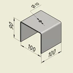 фото Изделие закладное П-образное 100 (пэшка сотая) для кладки S-3 мм.
