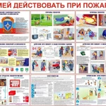 фото Комплект "Умей действовать при пожаре" 10 л. А3