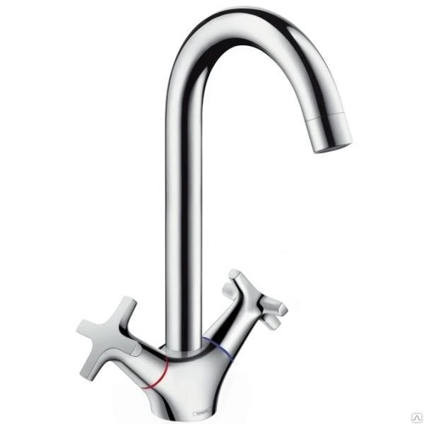 Фото Смеситель HANSGROHE Logis для кухни с двумя рукоятками, хром - 71285000