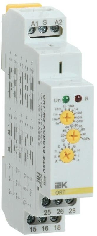 Фото Реле времени ORT многофункциональное 2 конт. 12-240В AC/DC IEK ORT-M2-ACDC12-240V