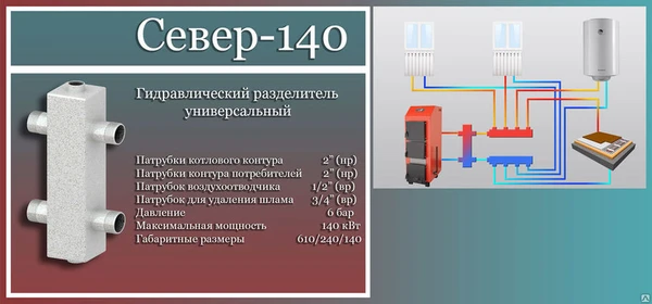 Фото Гидравлические разделители и коллекторы "Север"