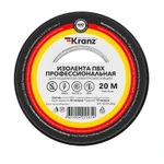 фото Изолента ПВХ профессиональная 0.18х19мм 20м черн. (уп.10шт) Kranz KR-09-2806