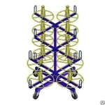 фото Стойка стеллаж для хранения кабеля в мотках (12 катушек) АМ.012
