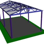 фото Навес из поликарбоната 3*4 м.
