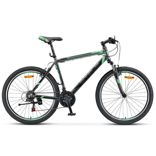 Фото Горный (MTB) велосипед STELS Navigator 600 V 26 V020 антрацитовый/зеленый 20" рама