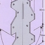 фото Универсальный углок МС-2 45х45х135мм для крепления стропил