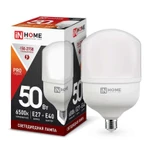 фото Лампа светодиодная LED-HP-PRO 50Вт 230В 6500К E27 4500Лм с адаптером IN HOME 4690612031125