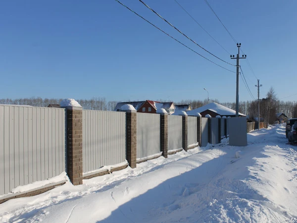 Фото Забор из кирпича "Под ключ"