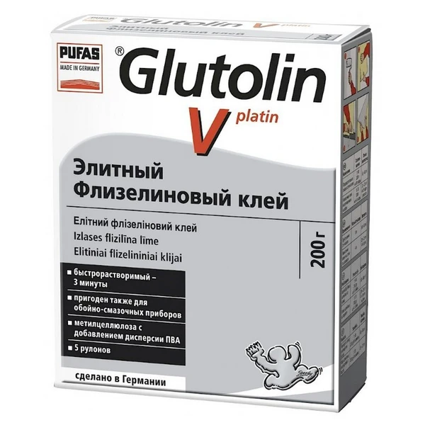 Фото Клей для обоев флизелиновый Glutolin V Instant Elite Pufas 200 гр